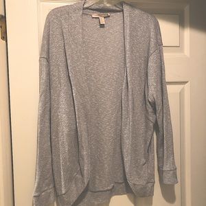Silver cardigan sweater